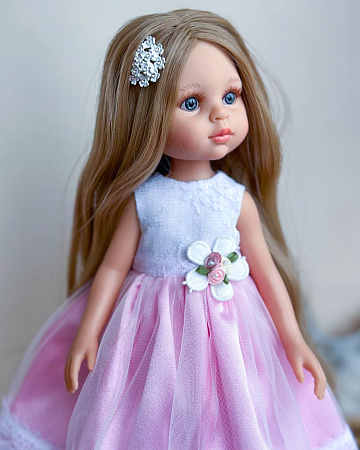Платье бальное  на куклу Paola Reina 33 см, нежно-розовое